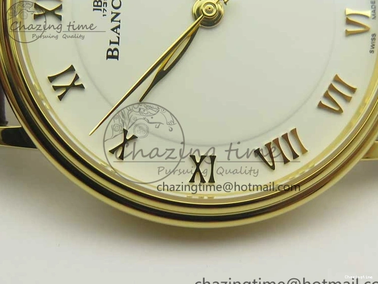 0318 WellDesigned Villeret 6651 YG ZF 1:1 Best Edition White Dial on Brown Leather Strap A 8000